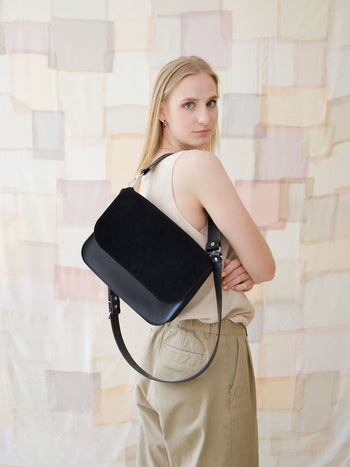 ASTORIA handbag - Black Suede